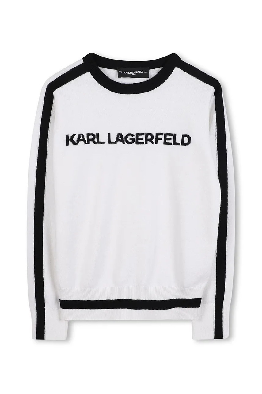 Detský sveter s prímesou kašmíru Karl Lagerfeld