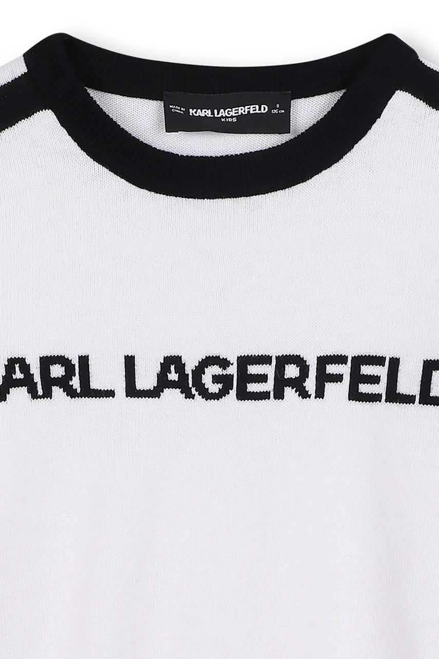 Detský sveter s prímesou kašmíru Karl Lagerfeld