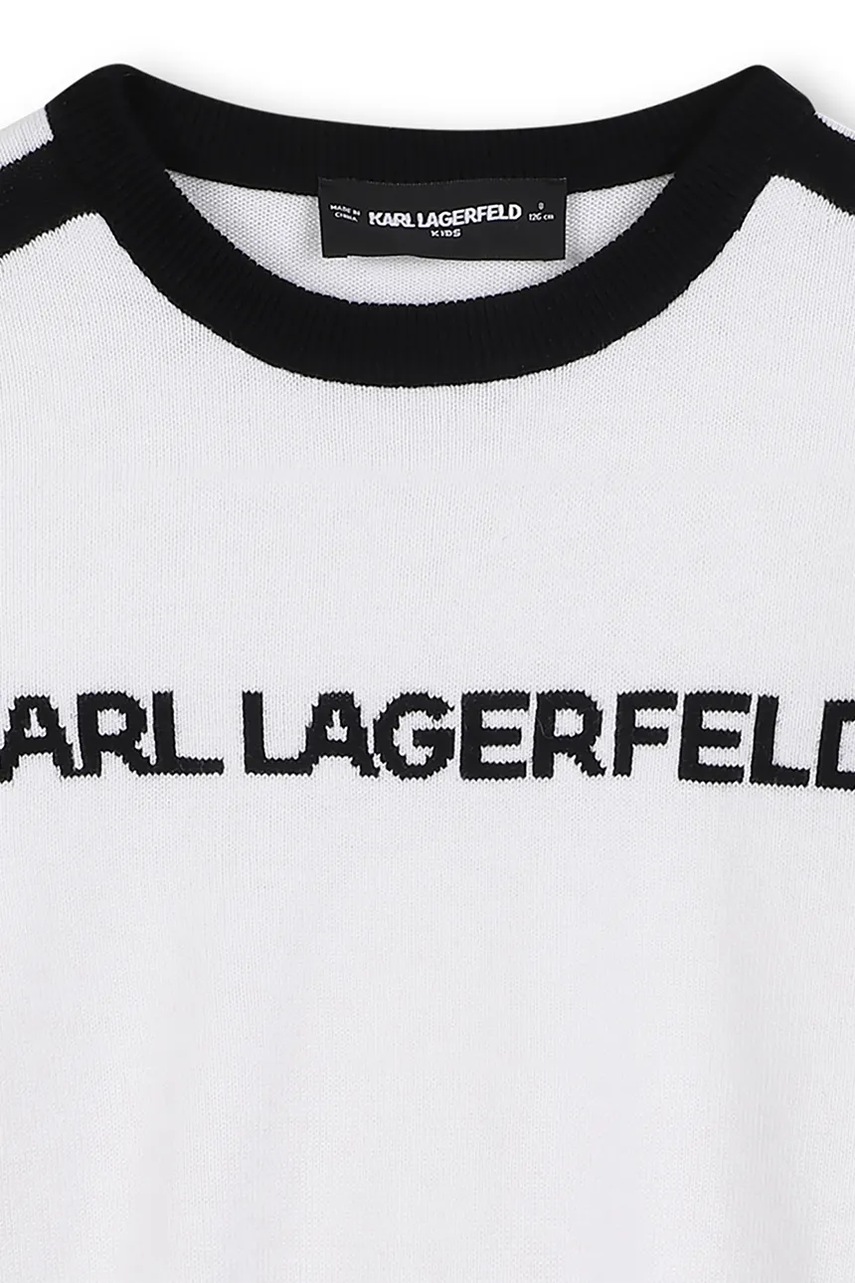 Detský sveter s prímesou kašmíru Karl Lagerfeld