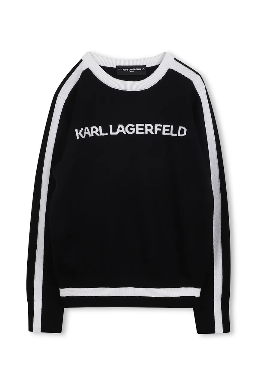 Karl Lagerfeld pulover pentru copii din amestec de cașmir culoarea negru, light, Z30936