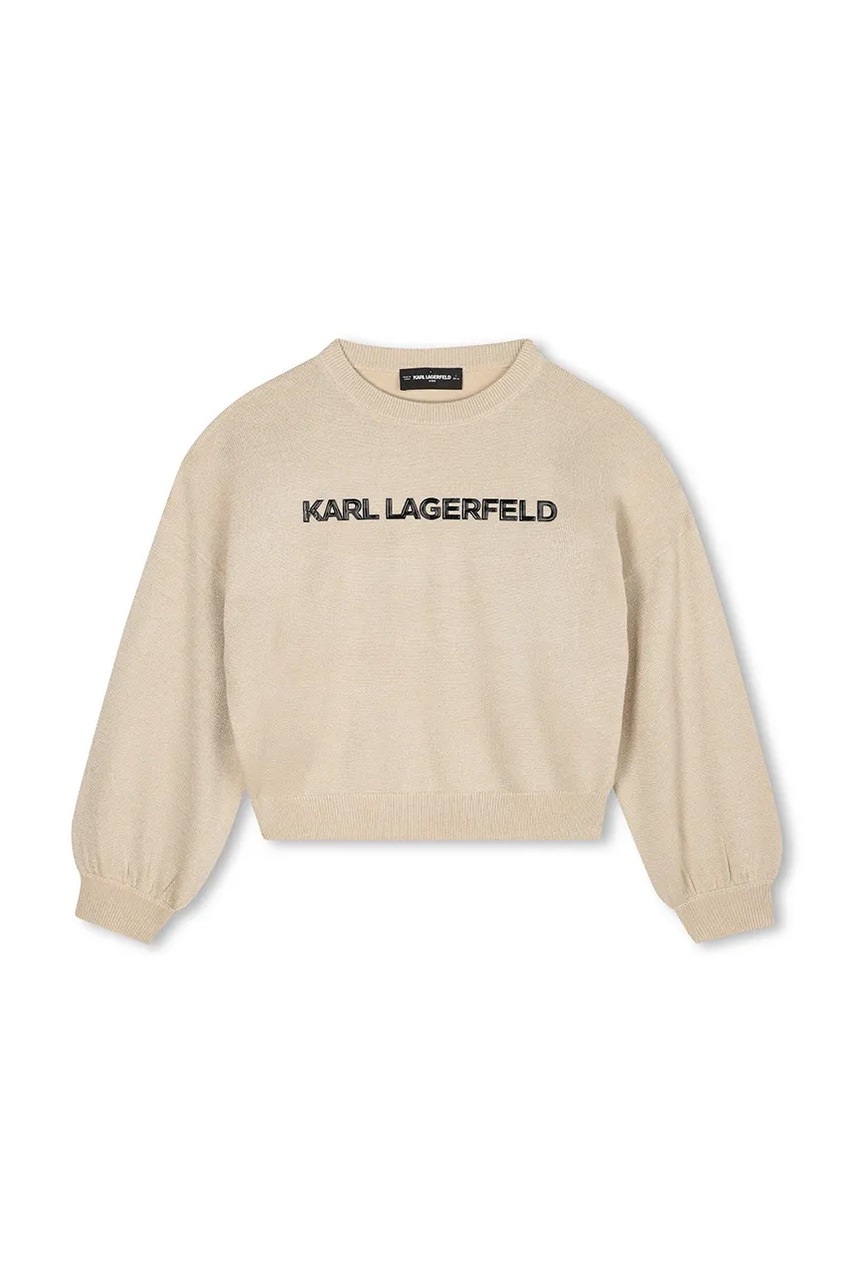 Детский свитер Karl Lagerfeld цвет бежевый Z30937 Детский свитер Karl Lagerfeld цвет бежевый Z30937