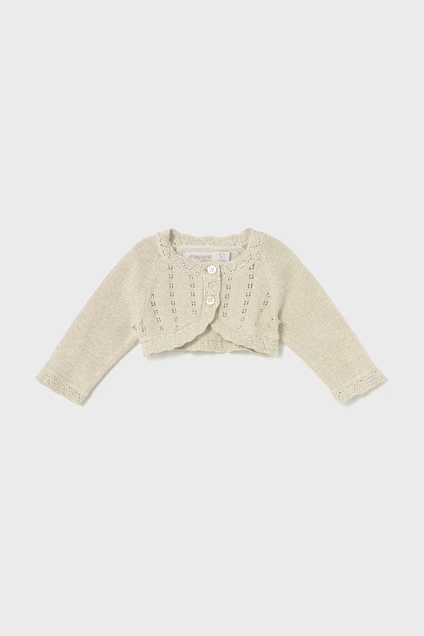 Mayoral Newborn cardigan bebe culoarea bej, light, 307