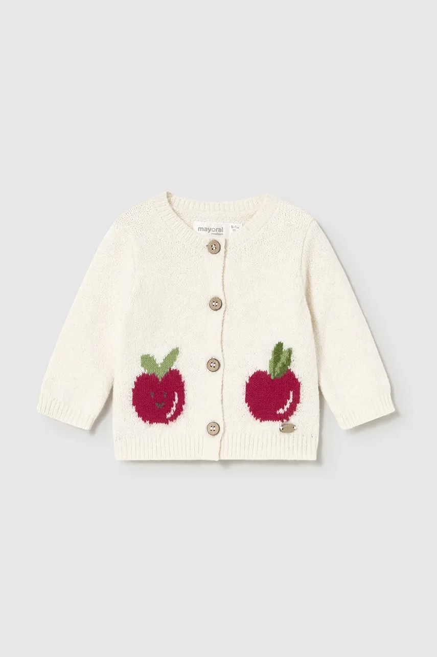 Mayoral Newborn cardigan bebe culoarea bej, light, 2332