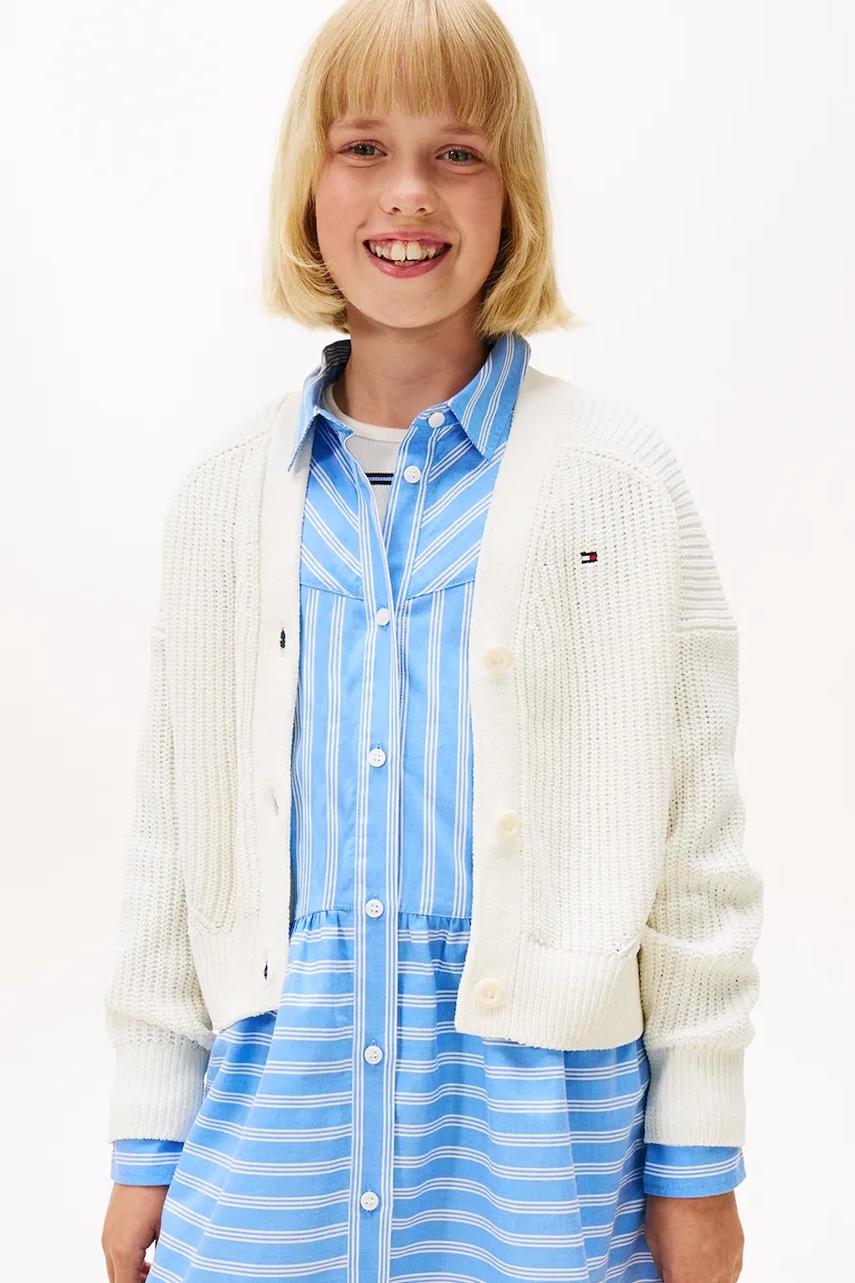 

Детска жилетка Tommy Hilfiger в бяло KG0KG08832, Бял