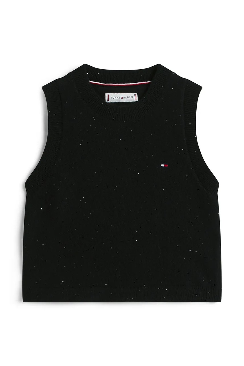 Дитячий жилет Tommy Hilfiger колір чорний KG0KG08851