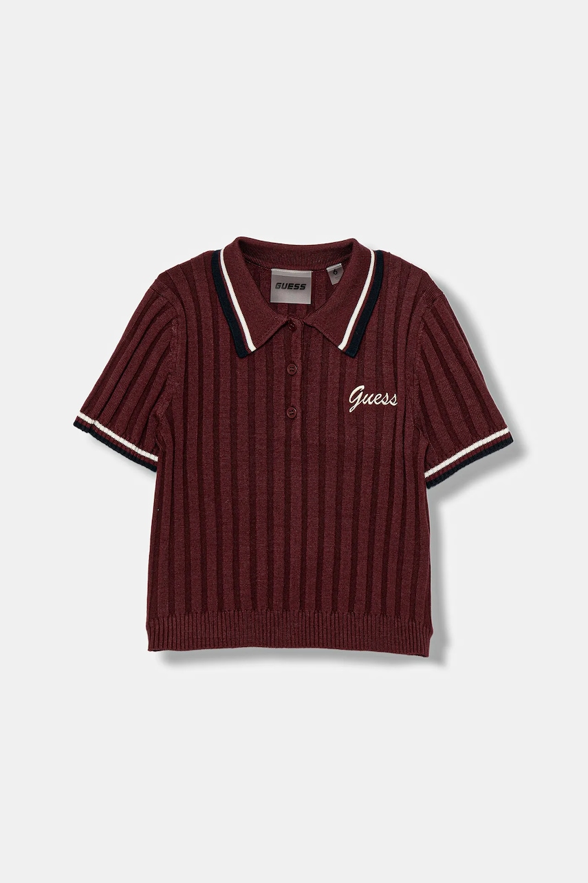 Levně Dětský svetr Guess vínová barva, J5BP01 Z1152