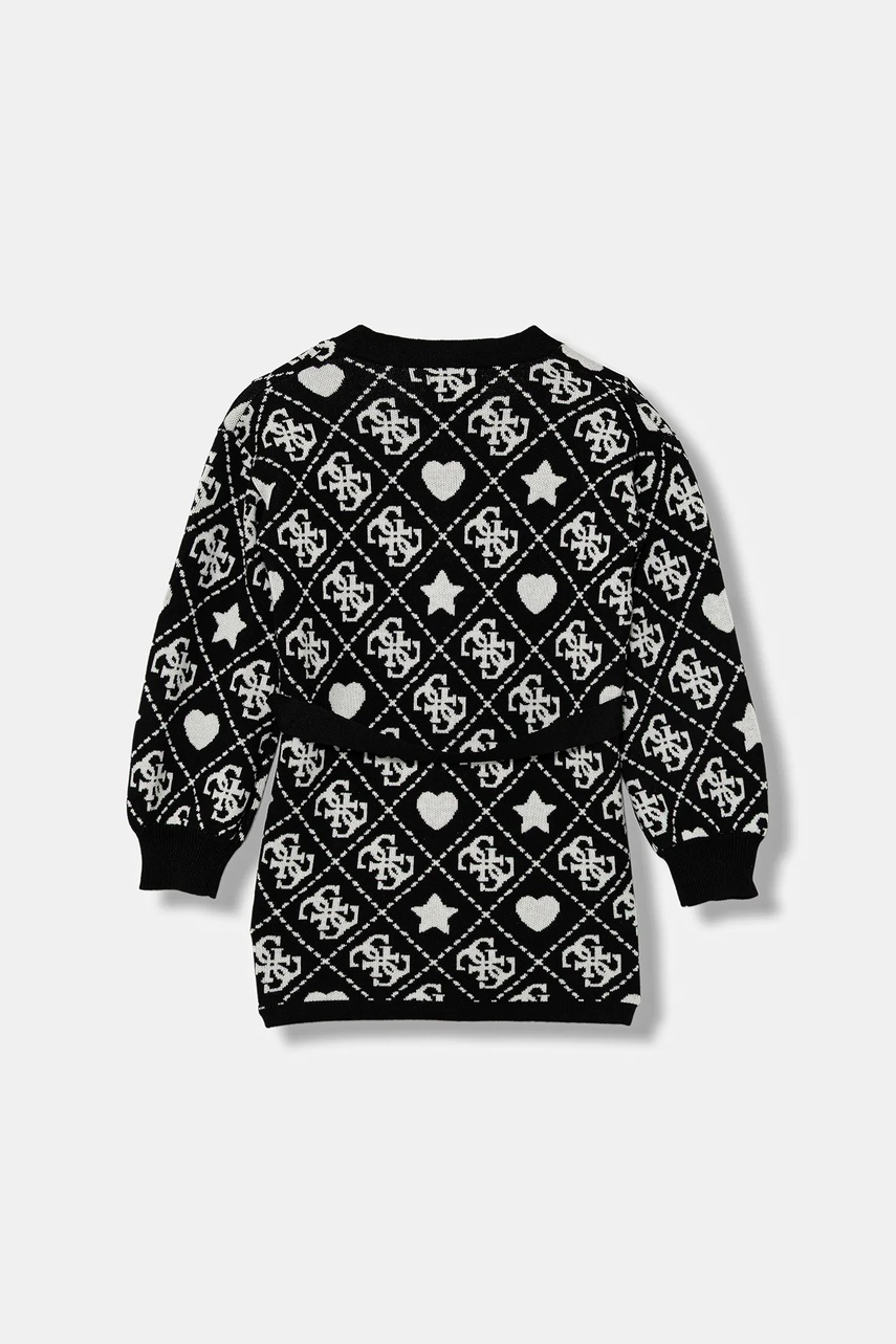 Детский кардиган с примесью шерсти Guess цвет чёрный J5BR01 Z3K10