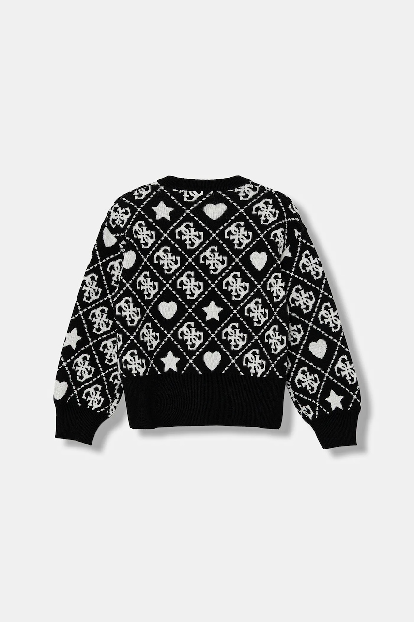 Детский свитер с примесью шерсти Guess цвет чёрный лёгкий J5BR02 Z3K10 Детский свитер с примесью шерсти Guess цвет чёрный лёгкий J5BR02 Z3K10
