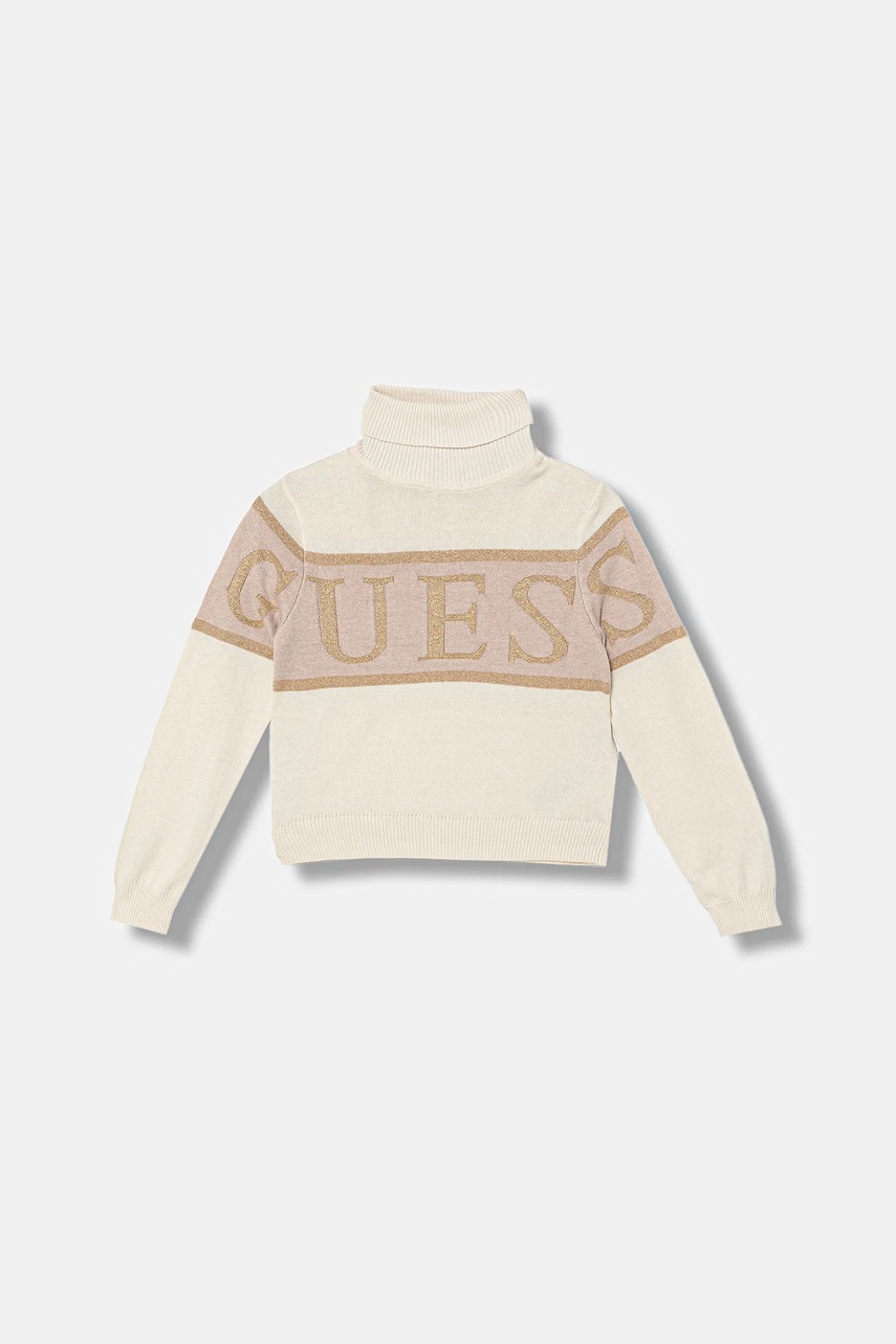 

Детски пуловер Guess в бежово от лека материя J5BR04 Z3IF0, Бежов