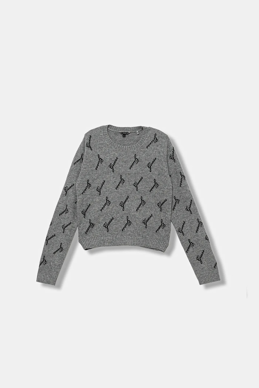 Levně Dětský vlněný svetr Guess šedá barva, J5BR28 Z0870