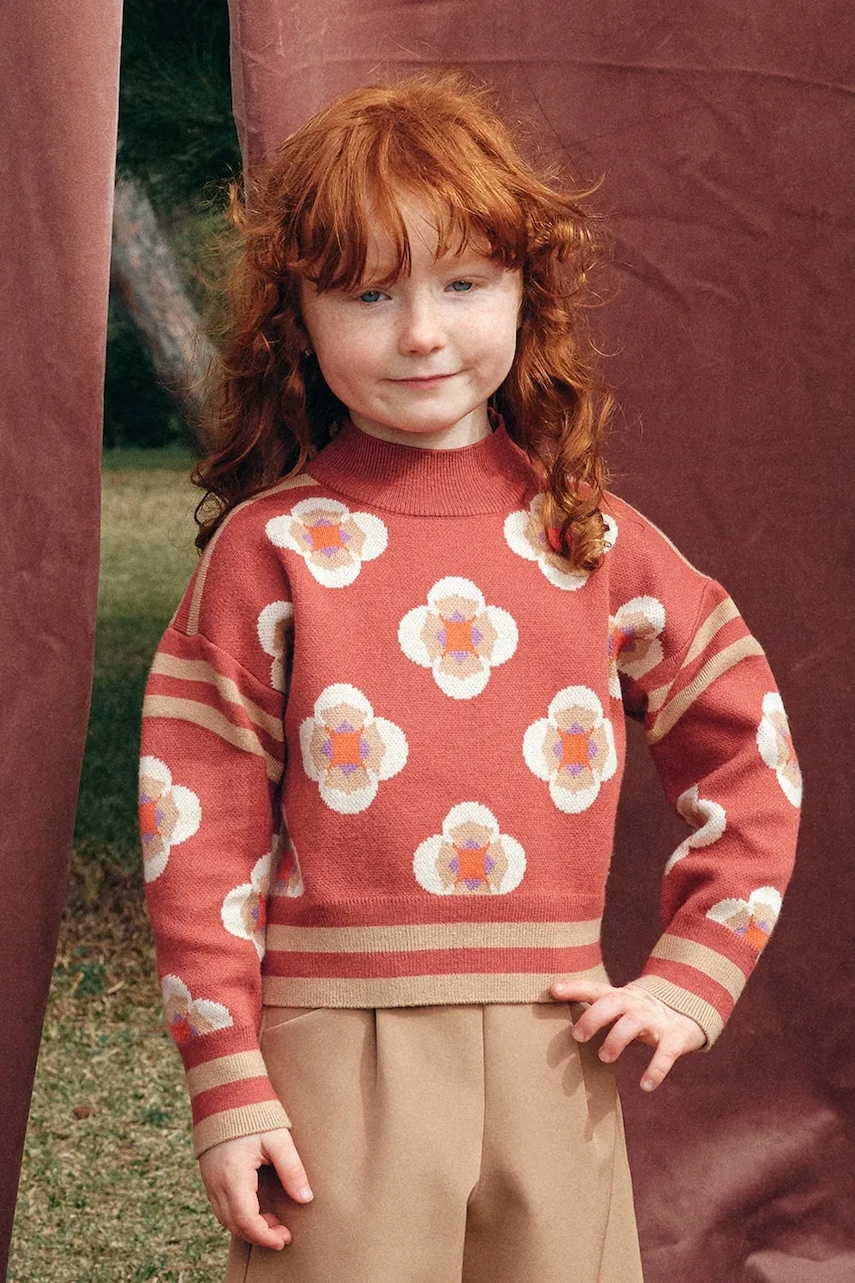 Abel&Lula pulover copii culoarea rosu, 5832