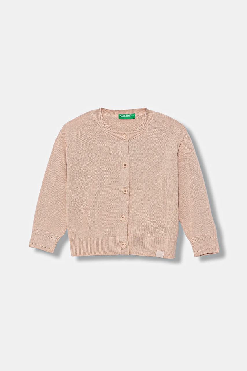 United Colors of Benetton cardigan copii culoarea roz, light, 19DKG500R