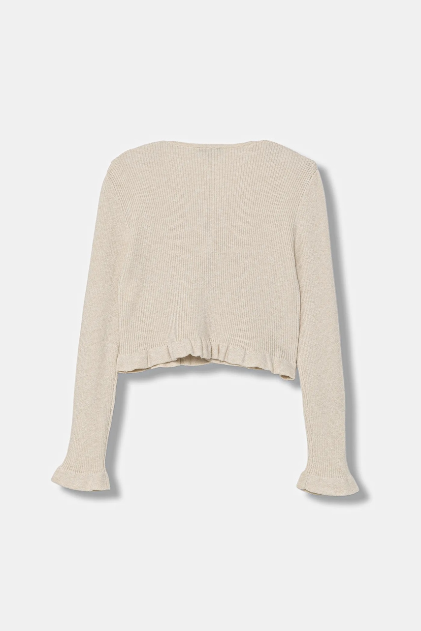 Детский кардиган с примесью шерсти United Colors of Benetton цвет бежевый лёгкий 1J1CC601V Детский кардиган с примесью шерсти United Colors of Benetton цвет бежевый лёгкий 1J1CC601V