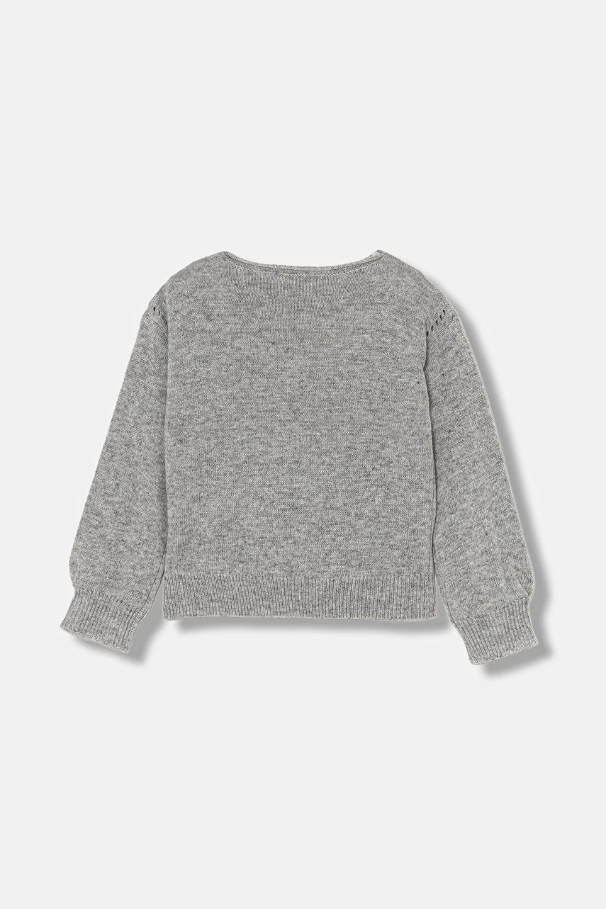 Детский свитер с добавлением шерсти United Colors of Benetton цвет серый лёгкий 126WC108Q