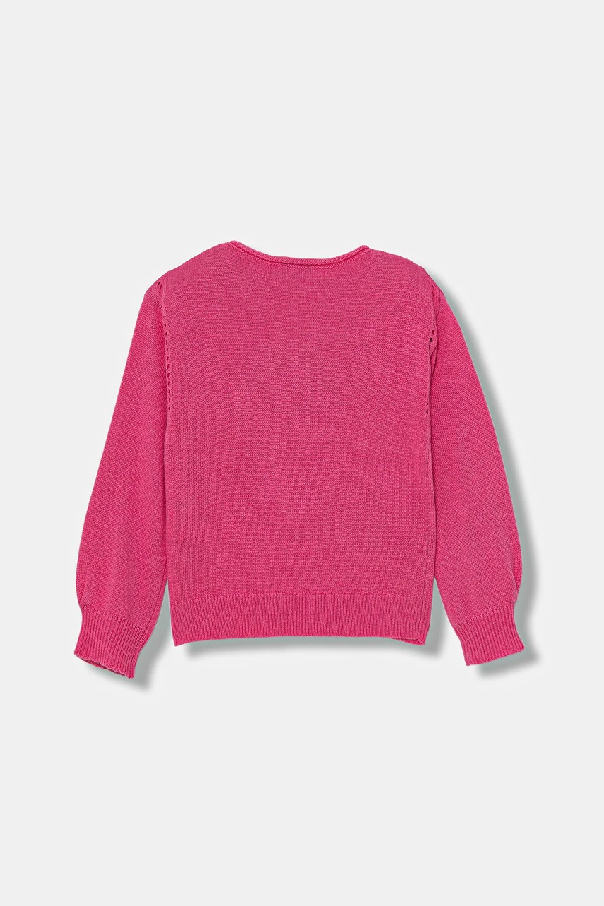 Детский свитер с добавлением шерсти United Colors of Benetton цвет розовый лёгкий 126WC108Q