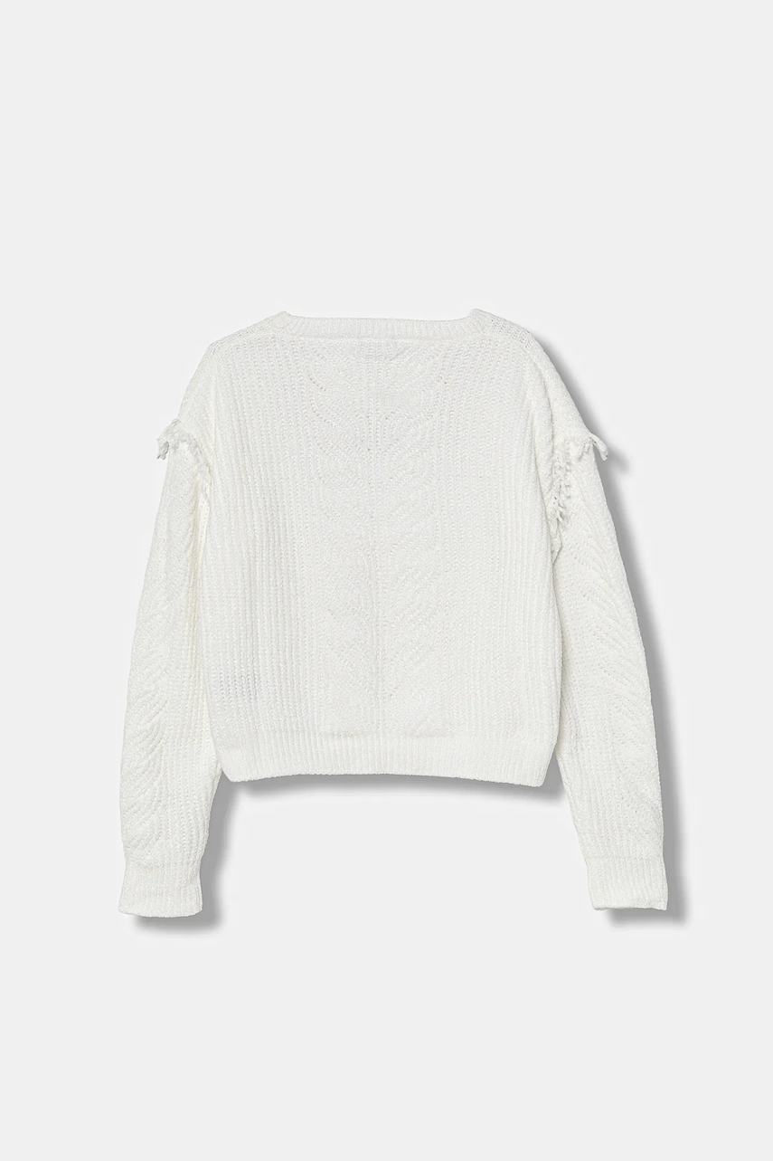 Детский свитер United Colors of Benetton цвет белый лёгкий 13HHC108W Детский свитер United Colors of Benetton цвет белый лёгкий 13HHC108W