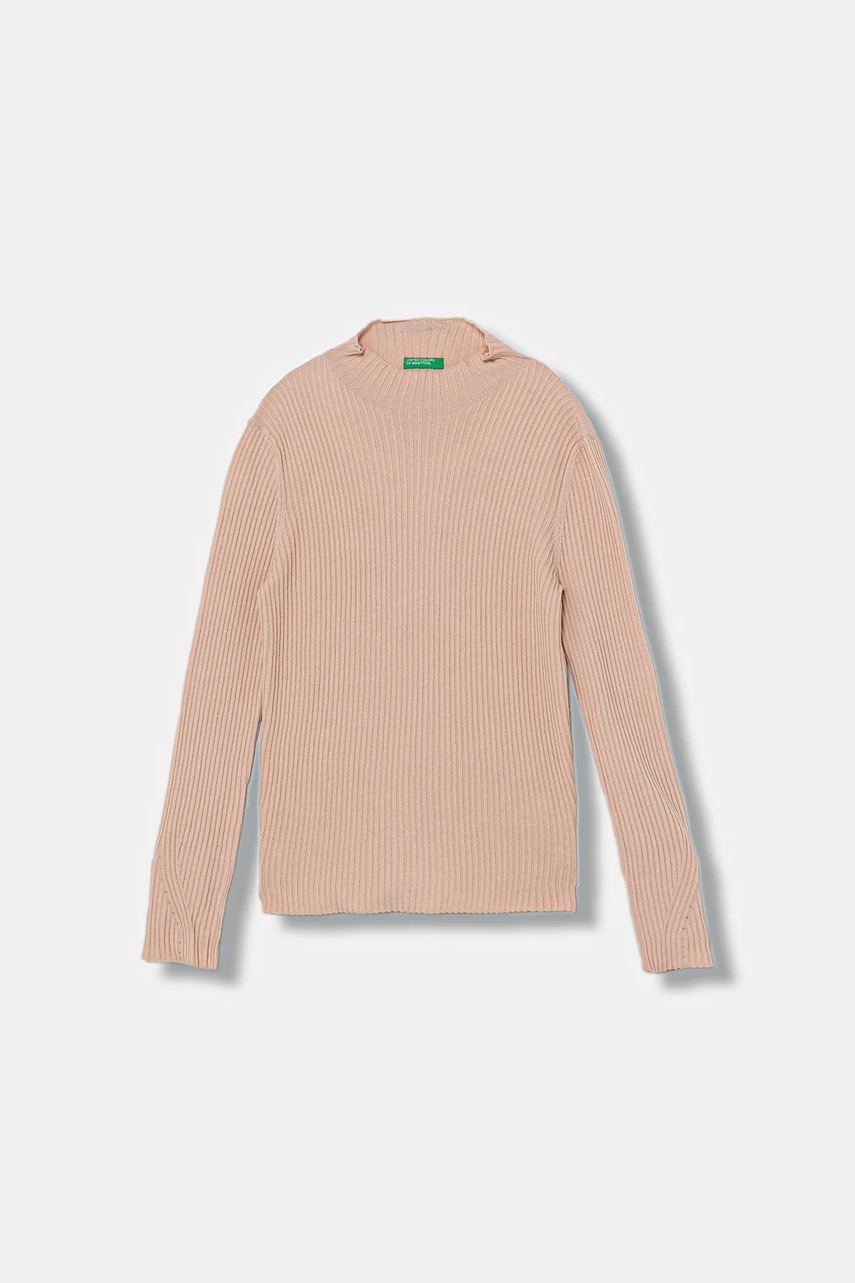 Levně Dětský svetr United Colors of Benetton růžová barva, 1Y7QC200P