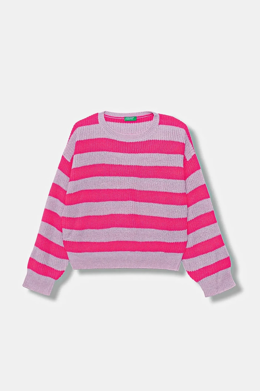 United Colors of Benetton pulover copii culoarea violet, 1Z8SQ108X