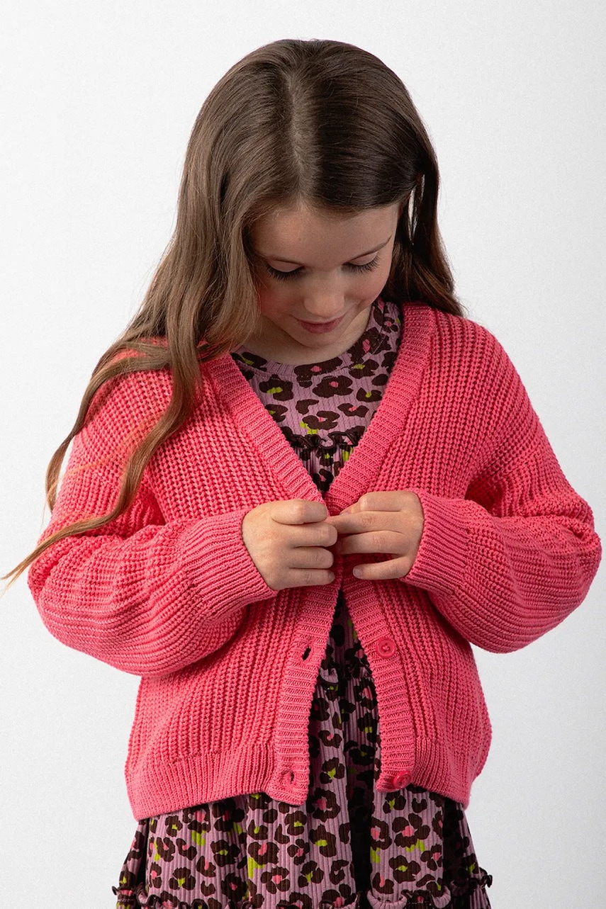 Coccodrillo cardigan copii culoarea roz, CRAFT PUNK GIRL KIDS