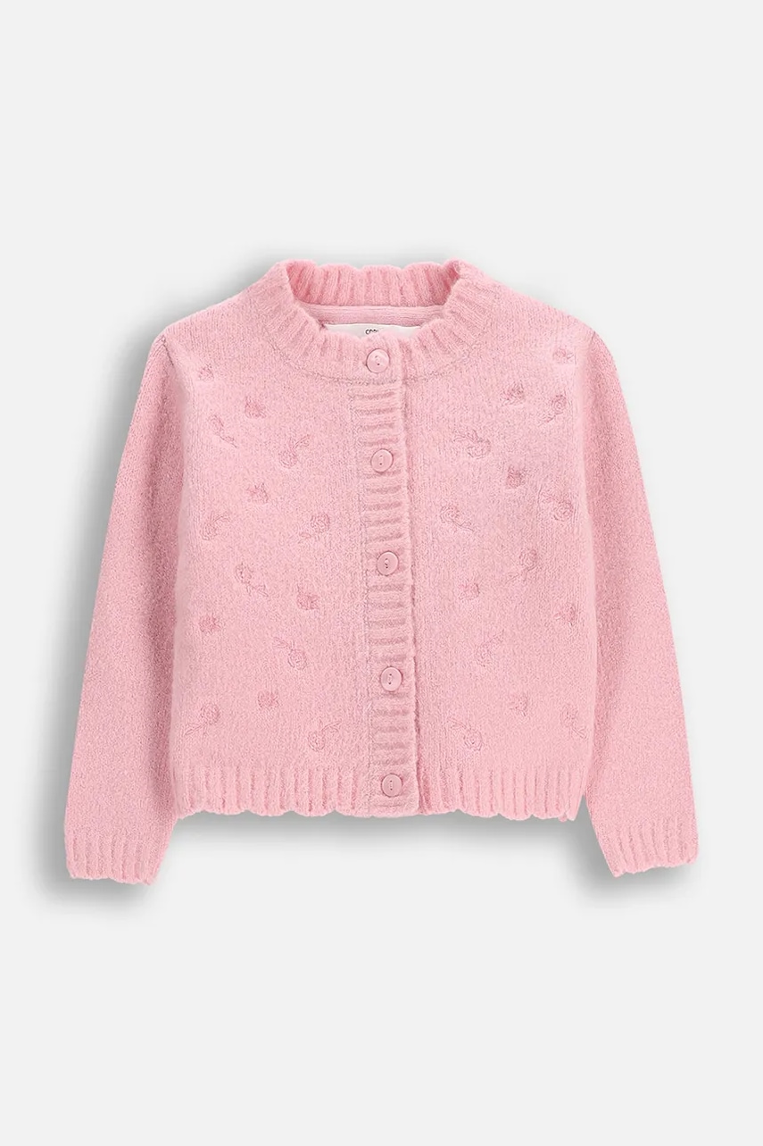 Coccodrillo cardigan bebe culoarea roz, HAPPY PUPPY GIRL NEWBORN