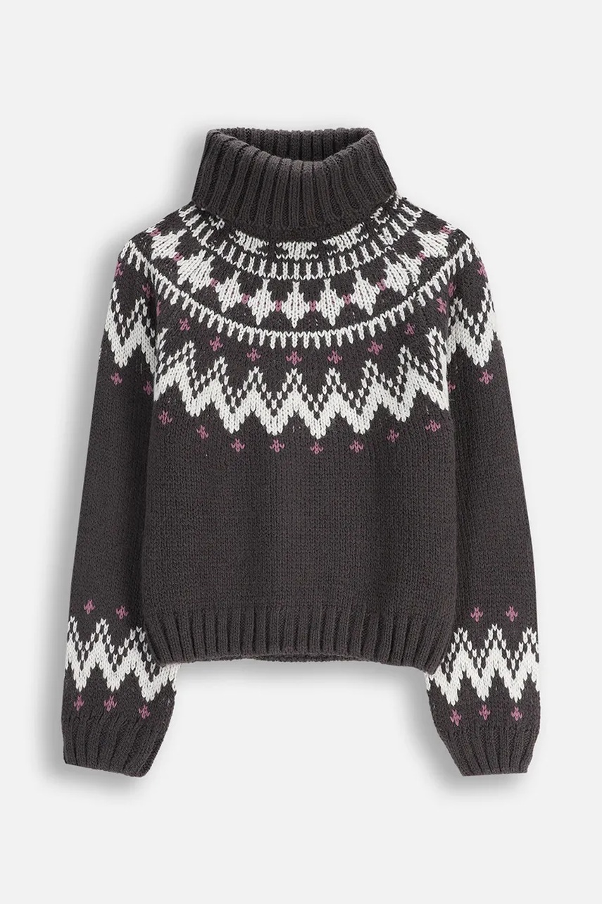 Детский свитер Coccodrillo цвет чёрный WINTER COSY GRIL JUNIOR