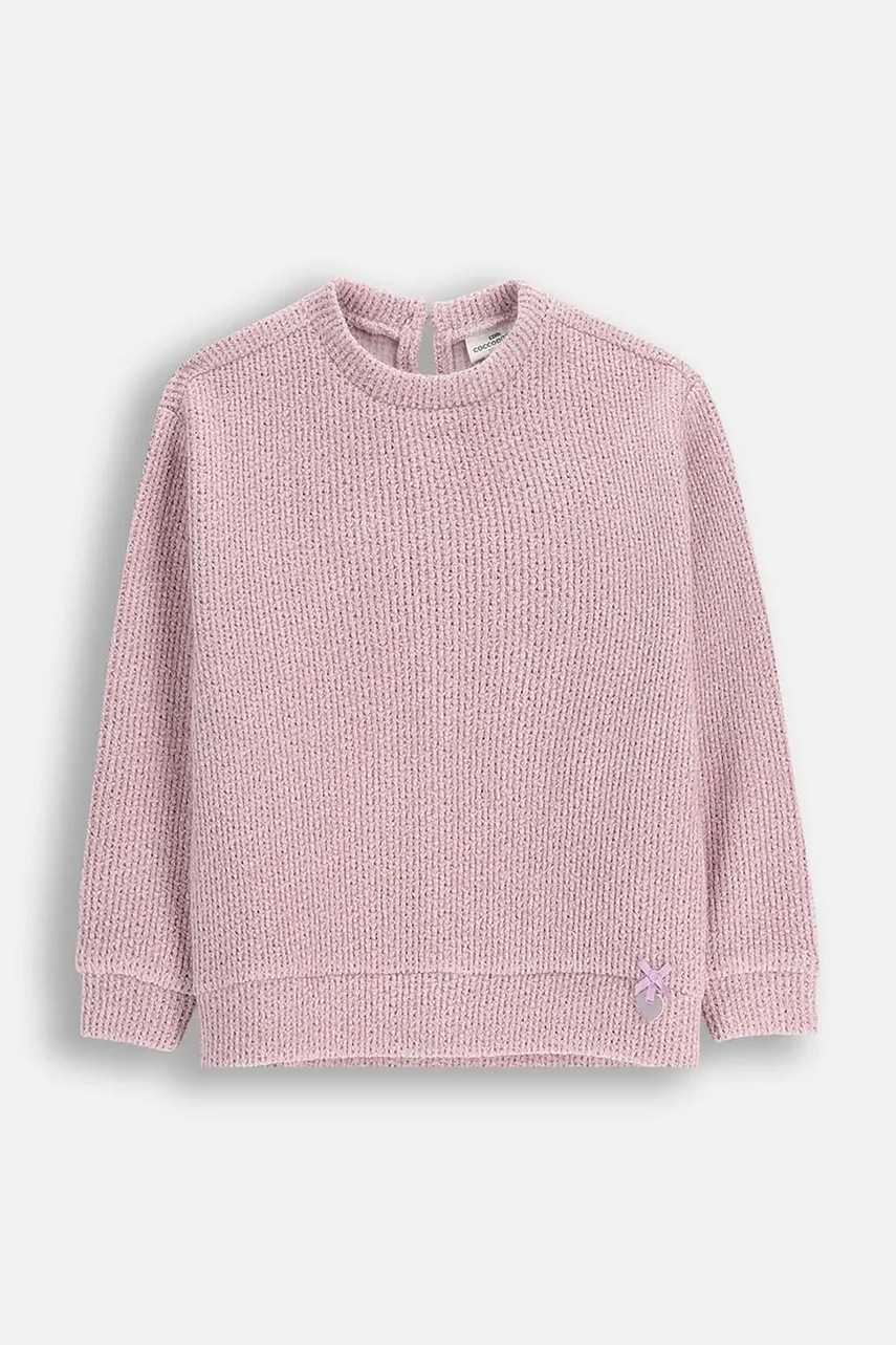 Детский свитер Coccodrillo цвет фиолетовый WINTER COSY GRIL KIDS