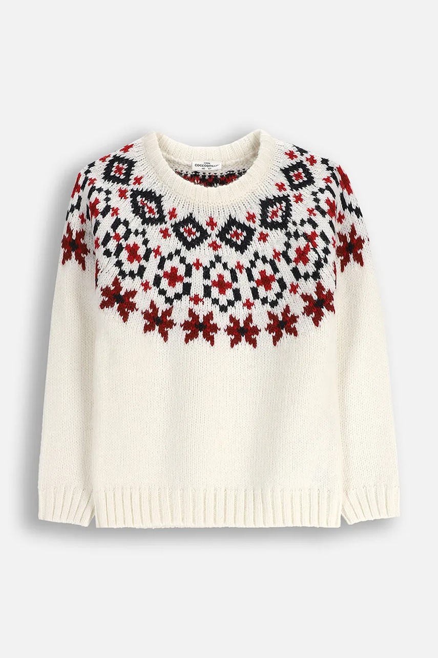 Детский свитер Coccodrillo цвет бежевый ELEGANT JUNIOR GIRL