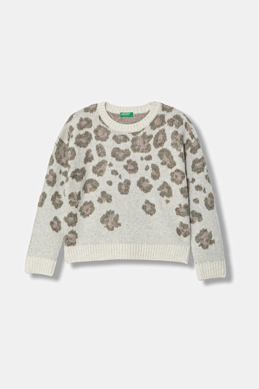 United Colors of Benetton pulover copii culoarea bej, 1SJFQ109H