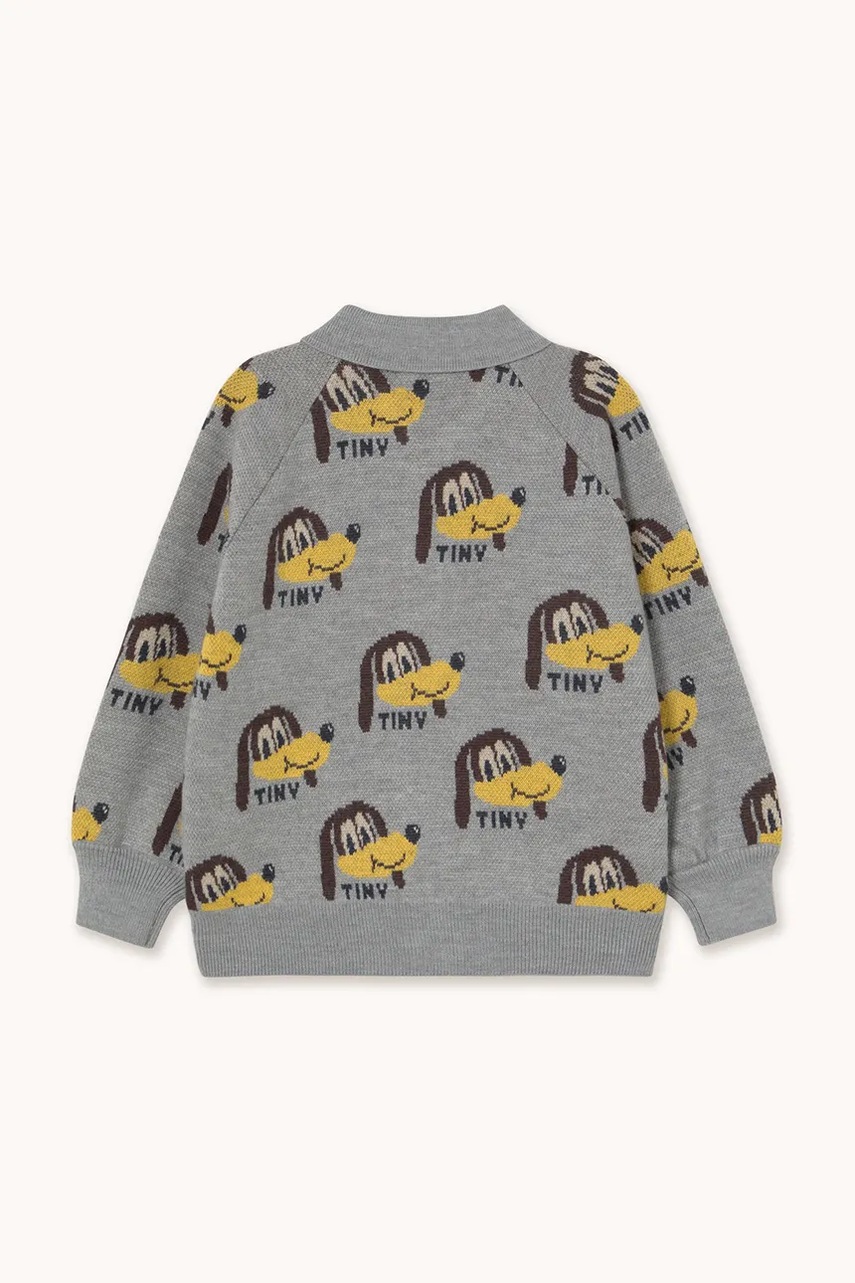 Детский кардиган Tinycottons DOGS CARDIGAN цвет серый AW25-095 Детский кардиган Tinycottons DOGS CARDIGAN цвет серый AW25-095