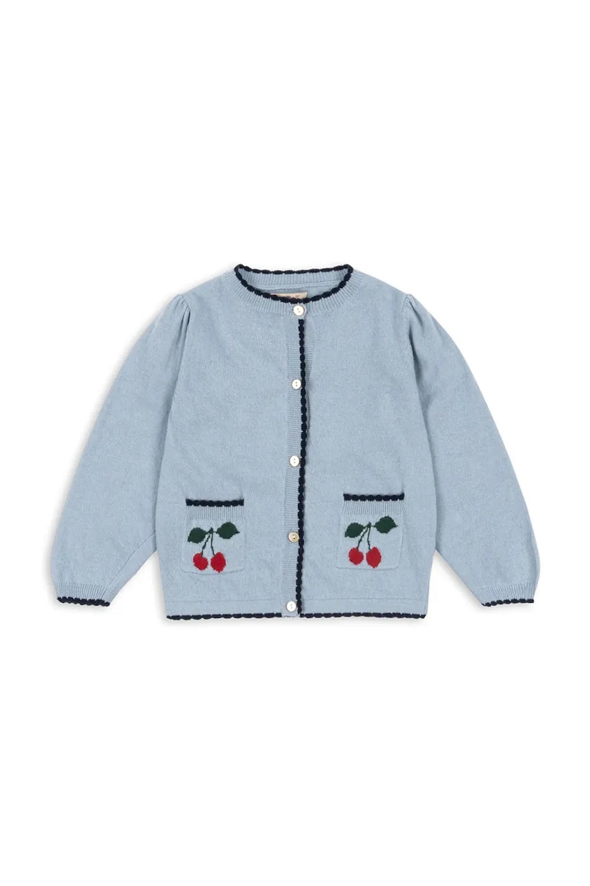 Konges Sløjd cardigan de lână pentru copii ALEXA KNIT CARDIGAN light, KS101389