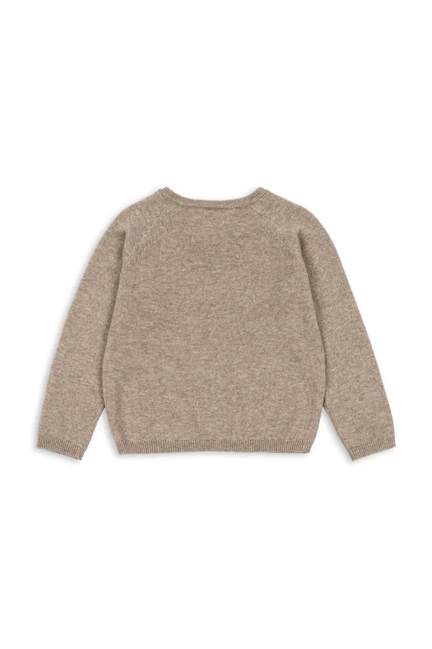 Детский кардиган с добавлением шерсти Konges Sløjd MATTOU KNIT CARDIGAN цвет коричневый лёгкий KS103902 Детский кардиган с добавлением шерсти Konges Sløjd MATTOU KNIT CARDIGAN цвет коричневый лёгкий KS103902