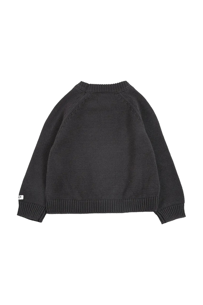 Хлопковый свитер для младенцев Donsje Loeke Sweater Koala цвет чёрный лёгкий 3037803 Хлопковый свитер для младенцев Donsje Loeke Sweater Koala цвет чёрный лёгкий 3037803