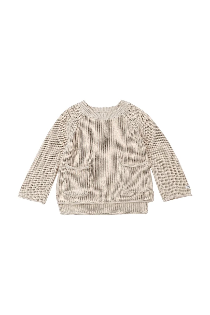 Детский хлопковый свитер Donsje Stella Sweater цвет бежевый 4090100 Детский хлопковый свитер Donsje Stella Sweater цвет бежевый 4090100