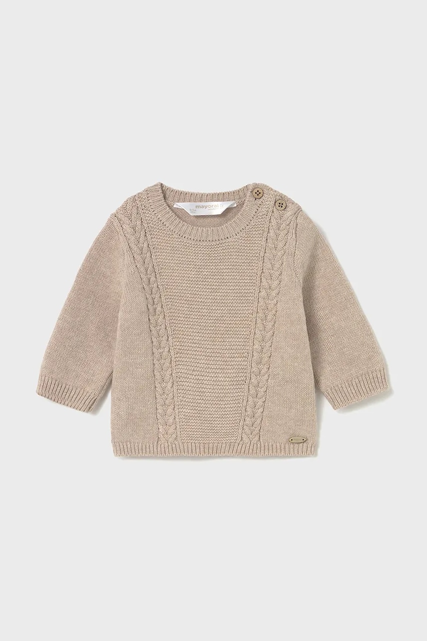 Mayoral Newborn pulover bebe culoarea bej, light, 2334
