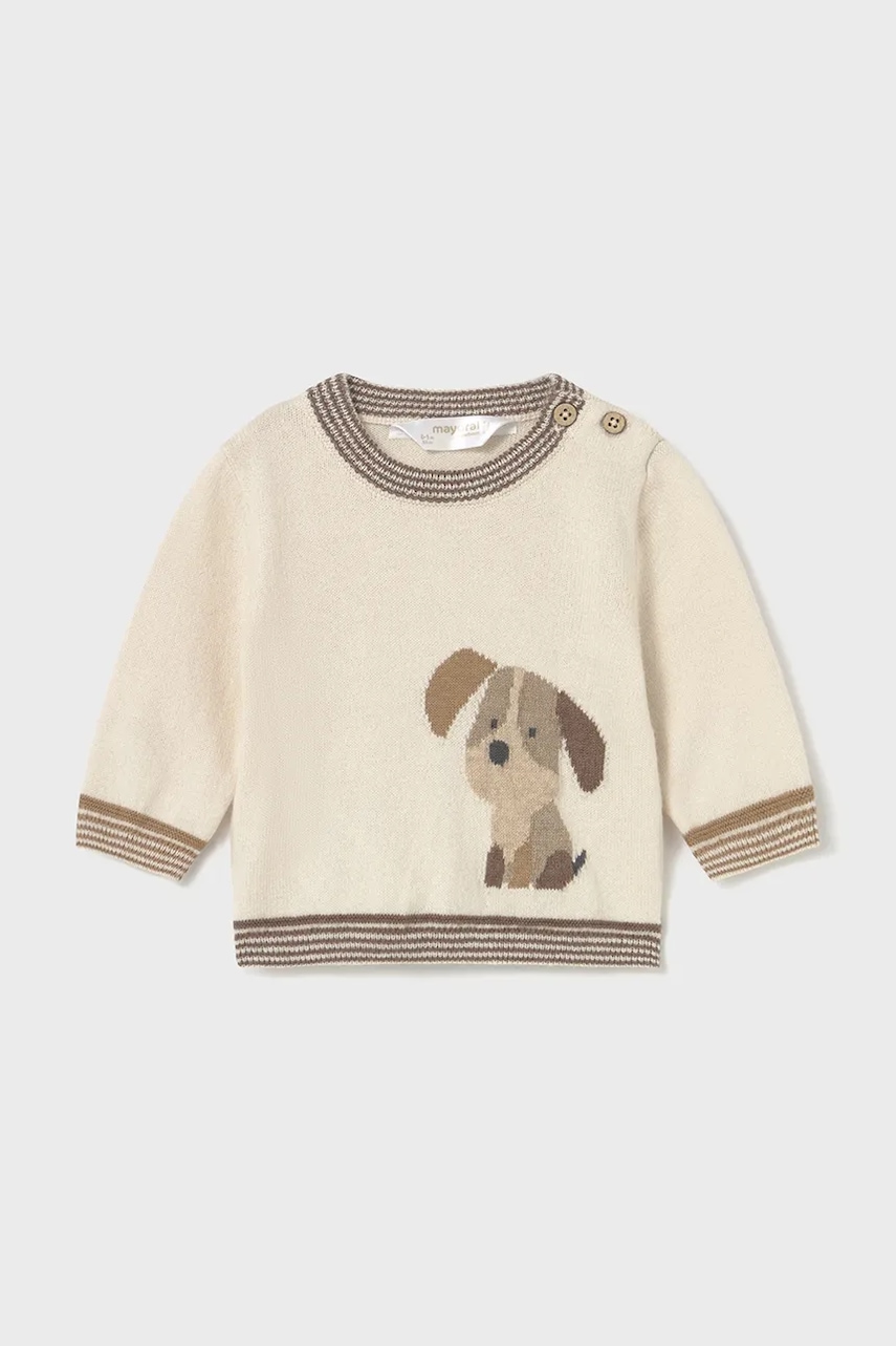 Mayoral Newborn pulover din amestec de lână pentru bebeluși culoarea bej, 2336