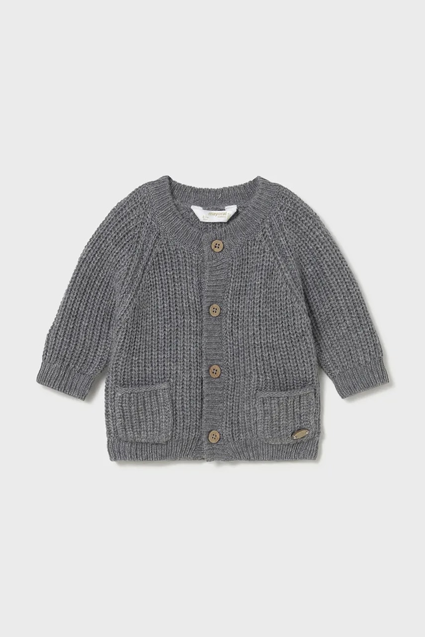 Mayoral Newborn pulover bebe culoarea gri, light, 2339 Mayoral Newborn pulover bebe culoarea gri, light, 2339