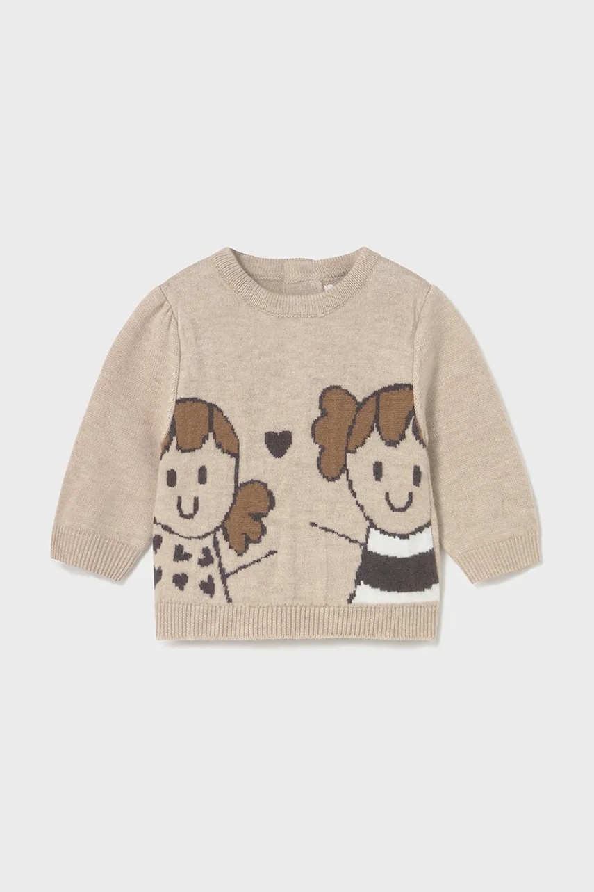 Mayoral Newborn pulover bebe culoarea maro, 2340