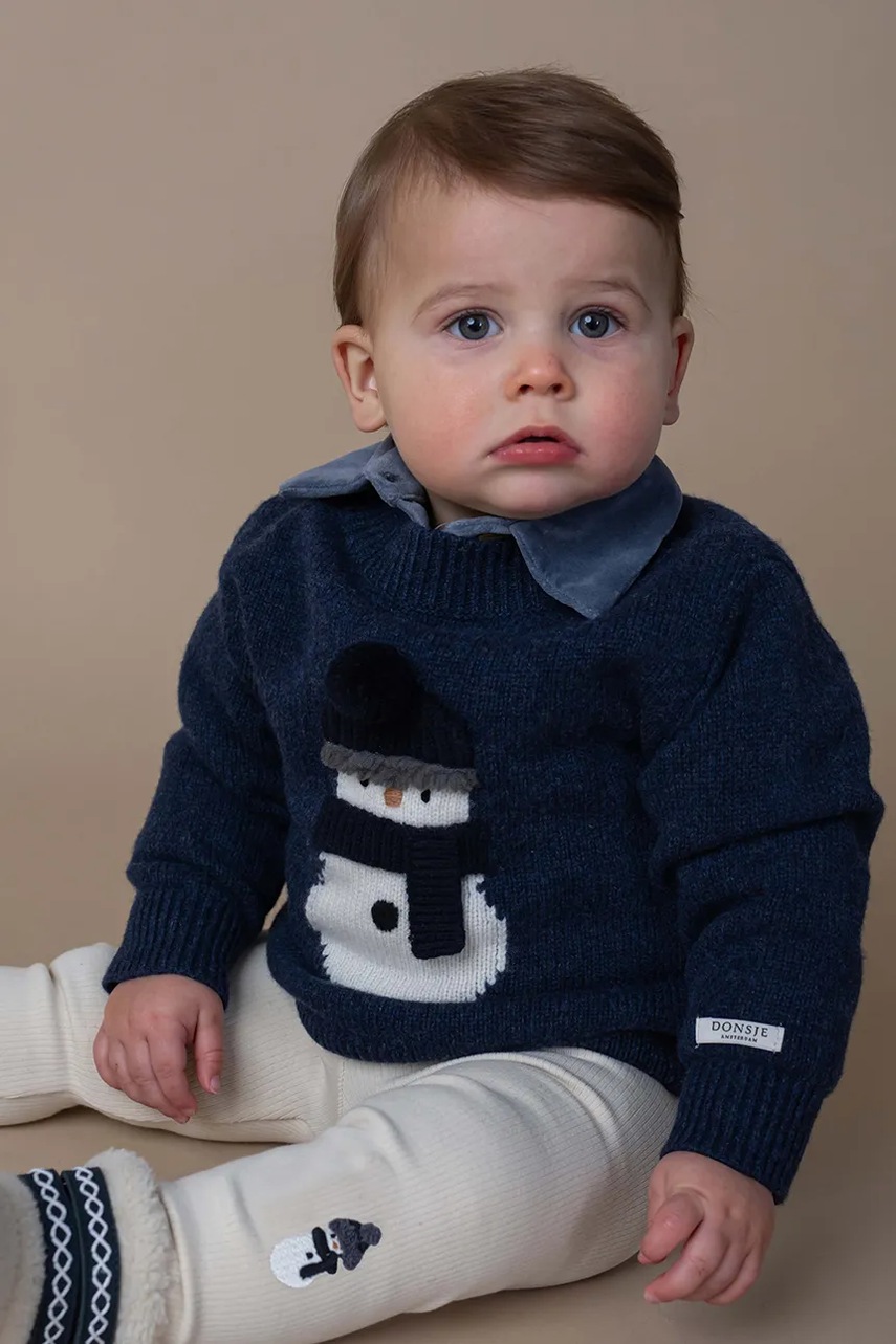 Kojenecký vlněný svetr Donsje Denn Merino Wool Sweater Snowman (obrázek 8)