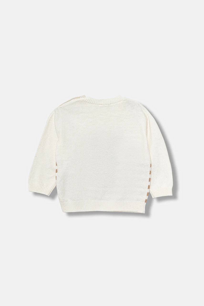 Детский свитер с добавлением шерсти United Colors of Benetton цвет бежевый лёгкий 10F4B101H Детский свитер с добавлением шерсти United Colors of Benetton цвет бежевый лёгкий 10F4B101H
