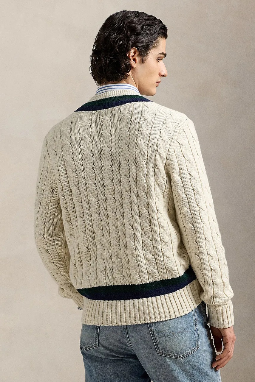 Свитер с примесью кашемира Polo Ralph Lauren цвет бежевый  710970656