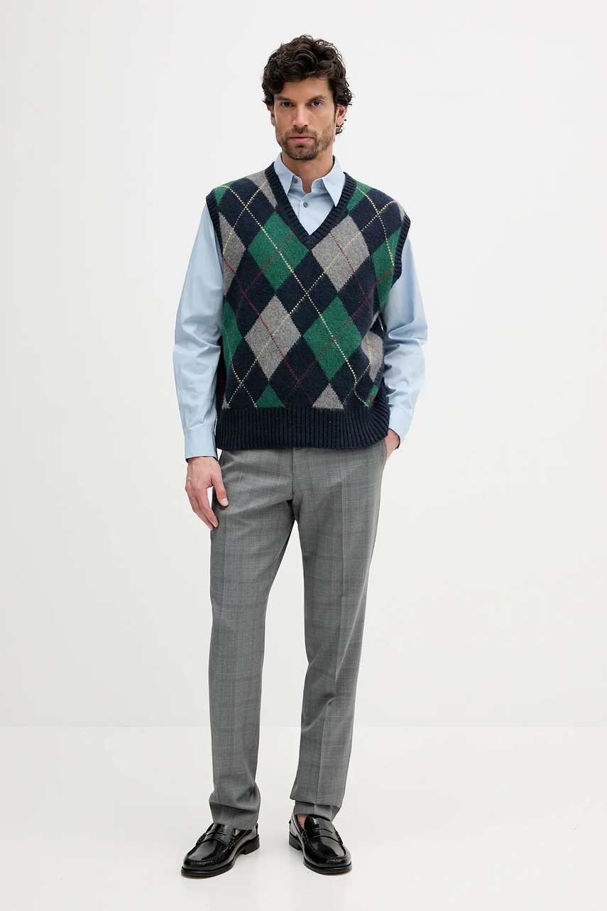 Кашемировый жилет Polo Ralph Lauren цвет синий  710970657