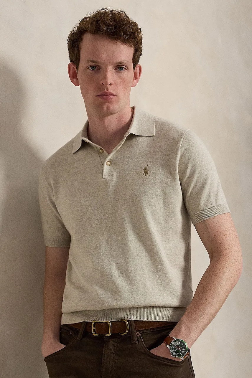 Polo Ralph Lauren pulover cu mânecă scurtă pentru bărbați din bumbac