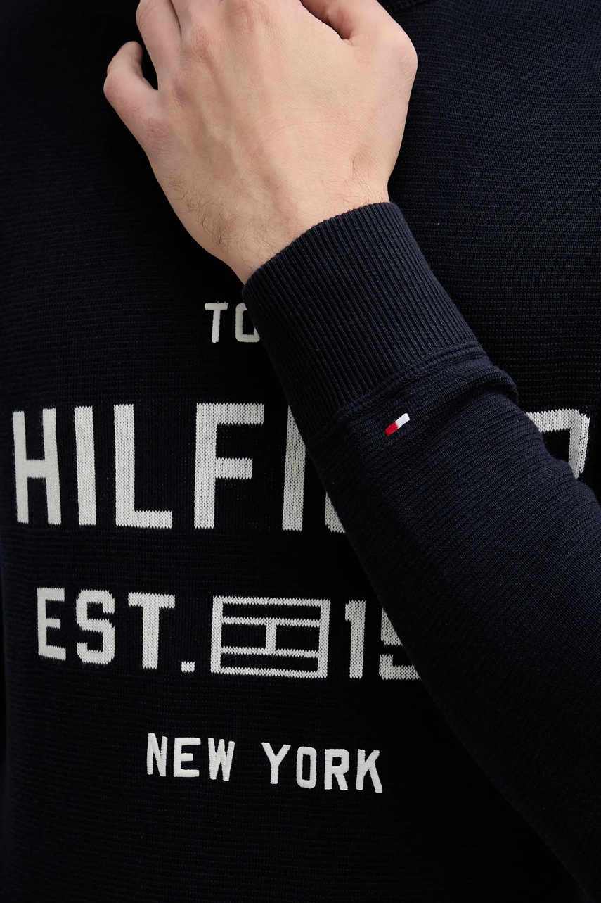 Βαμβακερό πουλόβερ Tommy Hilfiger φωτογραφία