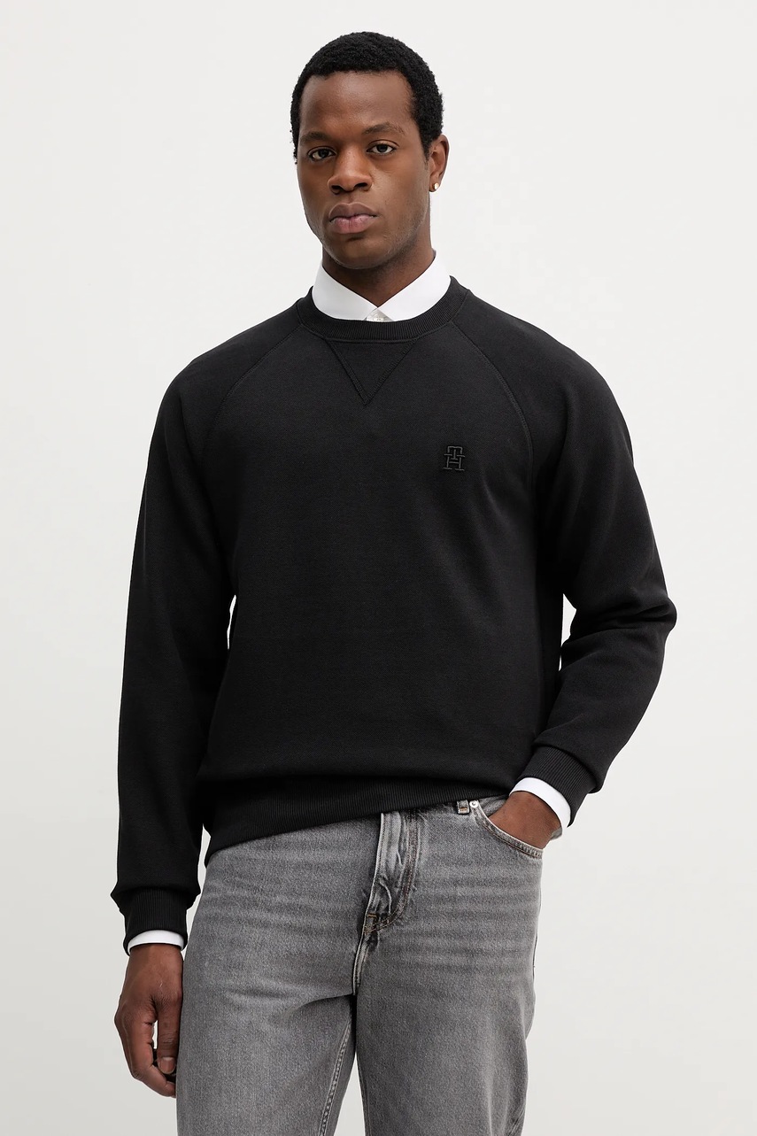 Кофта Tommy Hilfiger цвет чёрный меланж MW0MW39397