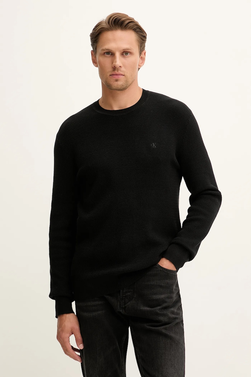 Levně Svetr Calvin Klein pánský, černá barva, LV04LB327G