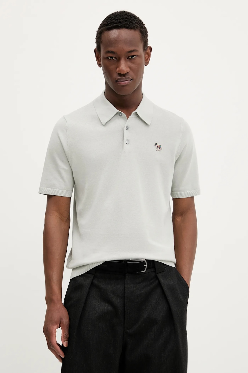 PS Paul Smith polo de bumbac culoarea gri, uni, M2R-485ZZ-T21858