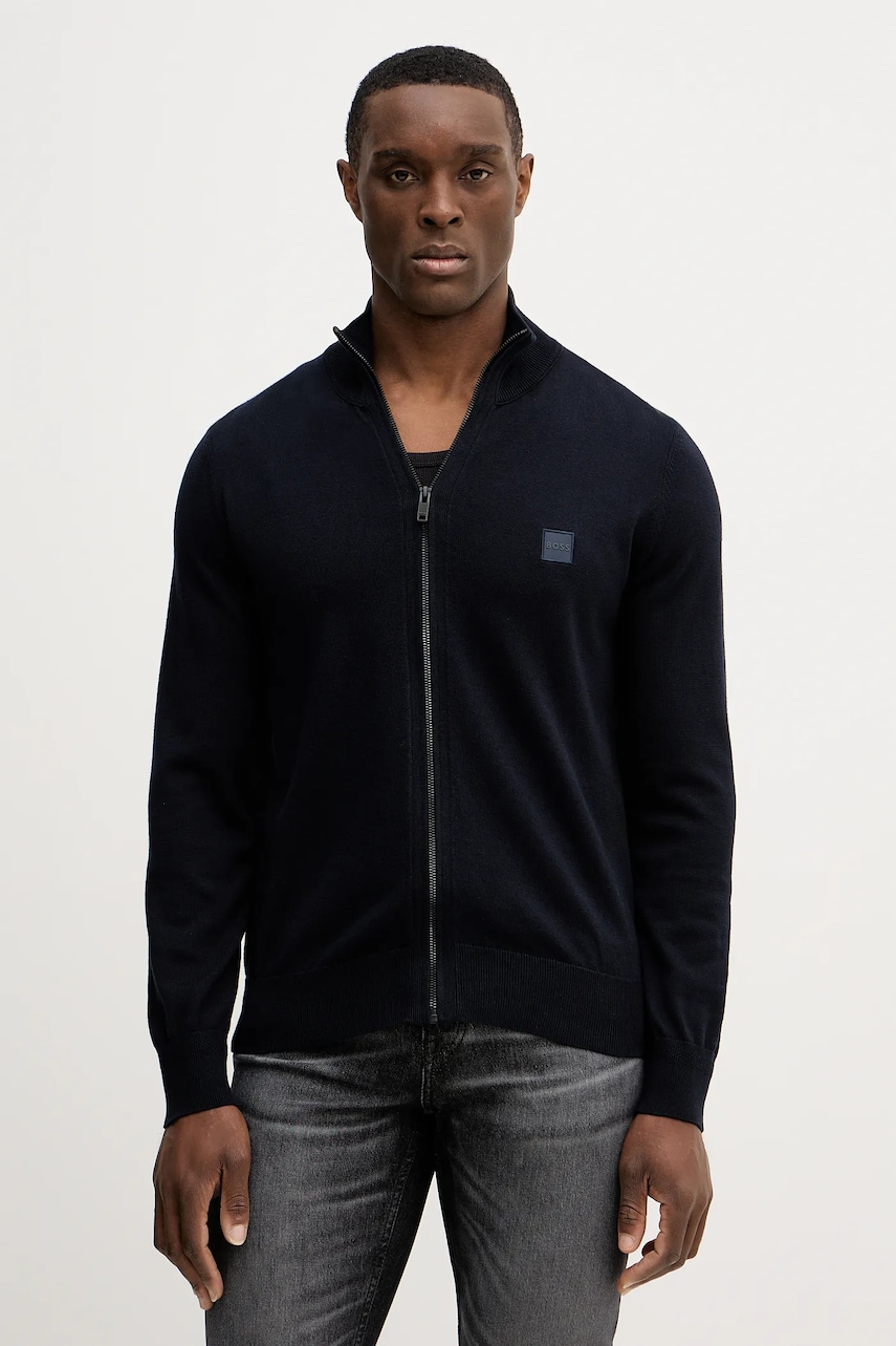 BOSS Orange cardigan din amestec de casmir Kanozip_S