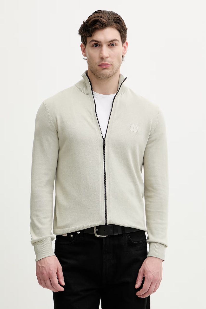 BOSS Orange cardigan pentru bărbați cu bumbac Kanozip_S