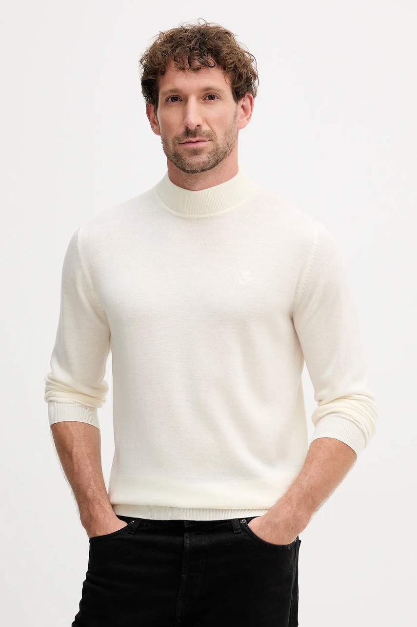 Karl Lagerfeld pulover de lână culoarea bej, light, 553399.655002