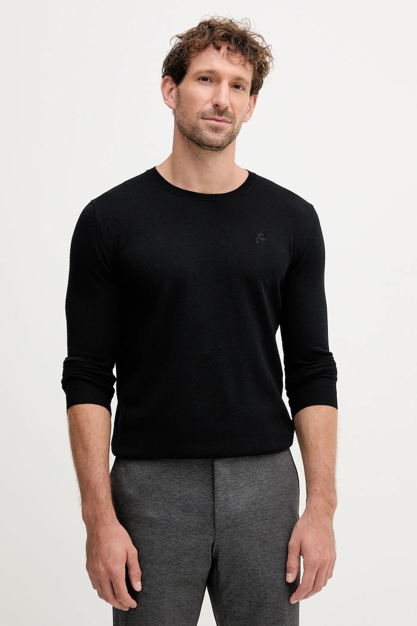 Karl Lagerfeld pulover de lână culoarea negru, light, 553399.655000